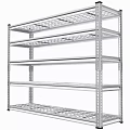 Heavy Duty Metal Wire Mesh Shelving Unit With Multiple Tiers For Efficient Storage Solution