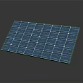 Blue Solar Panel As Efficient Daily Electrical Appliance For Home Energy Use 3d model