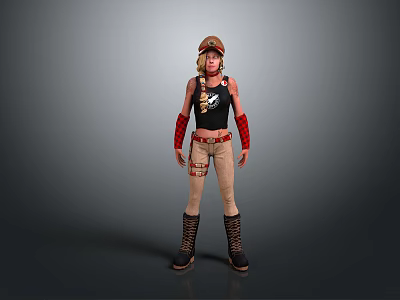 Sci-fi Beauty Cyberpunk Girl Cyberpunk Warrior Sci-fi Girl Sci-fi Girl Sci-fi Girl 3d model