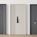 Modern door combination security door single door 3d model