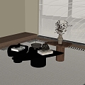 Modern Middle Ancient Style Coffee Table 3d model