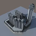 Commercial Street Modern Design With High Rise Buildings Glass Facades And Ground Floor Shops