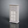 White Storage Cabinet With Two Drawers And Glass Panel Door For Home Living Room Organization