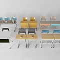 Modern Study Desk Designs Featuring Wooden Tops Metal Frames And Chairs