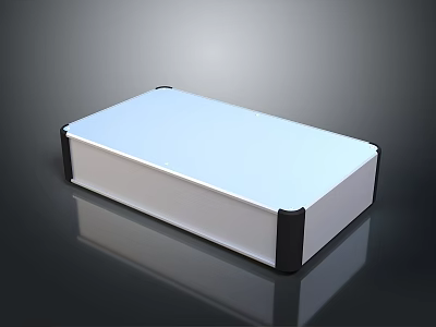 White Storage Box With Black Corners Smooth Surface For Home Daily Use 3d model