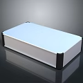 White Storage Box With Black Corners Smooth Surface For Home Daily Use