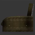 Modern Brown Woven Texture Two Seater Sofa With Armrests And Metal Legs