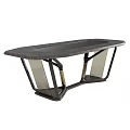 Elegant Contemporary Coffee Table With Geometric Metal Frame And Smooth Wooden Tabletop
