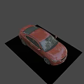 Red Sports Car Exterior With Black Windows And Silver Alloy Wheels