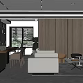 Modern Guest Restaurant Model Room Guest Restaurant Sofa Coffee Table Dining Table and Chair Combination 3d model