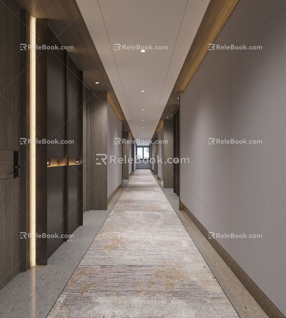 Modern Hotel Away Hotel Entrance Away 3d model