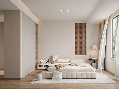 Silent Bedroom Cream Bedroom 3d model