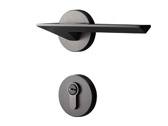 Modern door handle door lock handle lock split door lock 3d model