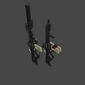 Rifles and submachine guns 3d model