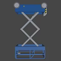 Scissor Lift Industrial Equipment Mobile Hydraulic Platform with Guardrail and Wheels
