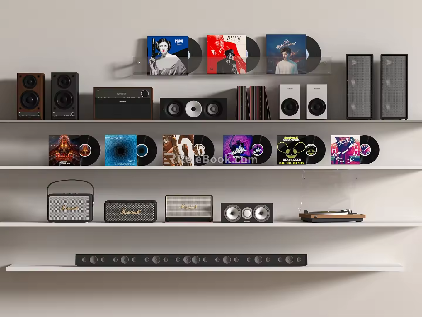 Bluetooth audio record player 3d model