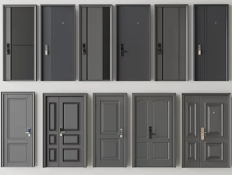 Modern security door Entry door Room door 3d model
