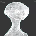Game Movie Fantasy Character 3D Model With Large Nose Closed Eyes And Slender Neck