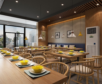 Modern Restaurant Nnoodle 3d model