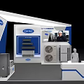 Carrier Modern Retail Counter In Mall Featuring Air Conditioning Products Display And White Blue Decor