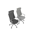 Light Colored Office Chair With Mesh Back Padded Seat And Adjustable Armrests