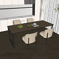 Table combination sideboard fruit 3d model