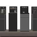 Modern Vertical Water Dispensers With Different Stylish Gray Silver Designs For Daily Use