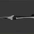 Futuristic Aerodynamic Spacecraft With Sleek Wings And Silver Black Design For Space Exploration