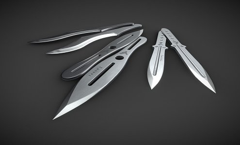 Weapon class flying knife 3d model