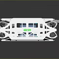White Modern Water Transport Vehicle With Multiple Thrusters And Green Lights