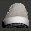 Beige Slip On Shoes With Woven Upper And White Sole Simple Design