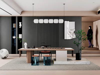 Modern Tea Room 3d model