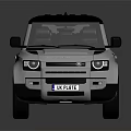 White And Black SUV With Modern Design Roof Rack And Front Grille