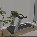 CYBEX Treadmill in Home Room with Wooden Floor Green Plant and Window Blinds