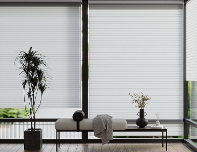 modern venetian blinds curtain 3d model