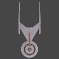 Detailed Star Trek Enterprise Spaceship 3D Model With Futuristic Design Render