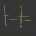 Heavy Duty Steel Support Frame With Vertical Poles And Horizontal Cross Bars
