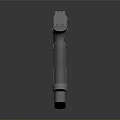 Modern Gray Pistol 3D Model With Green Dot Sight And Ergonomic Grip