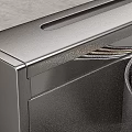 Modern Stainless Steel Device With Sliding Multi Colored Panels And Sleek Design