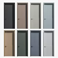 Multiple Color Options for Modern Hinged Doors in Home Interior Design 3d model