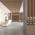 New Chinese Front Desk Hotel Lobby Gate 3d model