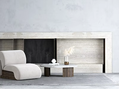 Modern Single Sofa Minimalist 3d model