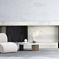 Modern Single Sofa Minimalist 3d model