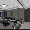 Modern Light Luxury Sofa And Coffee Table Combination For Elegant Bright Comfortable Home Living Space