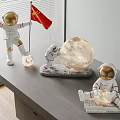 Modern Astronaut Lunar Lamp Astronaut Lunar Table Lamp Astronaut Sculpture Ornaments 3d model