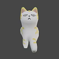 Game Animated Character Yellow And White Striped Cat Walking 3D Model Design