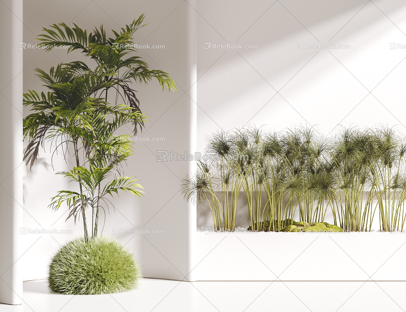 modern plants 3d model