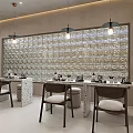 Modern Beauty Hair Salon Interior With Styling Chairs Mirrors And Decorative Plants