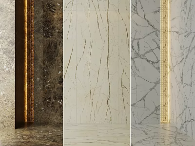 Various Natural Marble Wall And Floor Textures With Unique Patterns For Interior Design 3d model