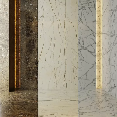 Various Natural Marble Wall And Floor Textures With Unique Patterns For Interior Design 3d model